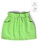 Mi Arcus 100% Cotton Solid Corduroy Skirt - Green