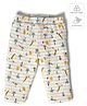 Mi Arcus 100 % Cotton Woven 2L Muslin Reversible Striped Pants - Off White & Olive Green