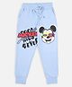 Nap Chief 100% Cotton Full Length Mickey Mouse Featuring mickey With Sunglasses Printed Joggers - Light Blue