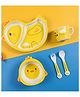 YAMAMA Cute Chicken Shape Bamboo Tableware for Kids (Pack of 1)  Color May Vary