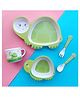 YAMAMA Turtle Shape Bamboo Multi Piece Feeding Set Pack of 5   Color May Vary