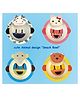 YAMAMA Cute Animal Design Snack Bowl Shape Bamboo Tableware Set for Kids   Color May Vary