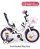 Babyhug Speedy Bicycle With Bell - Pink White| Storage Basket| Durable Brake