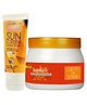 NutriGlow Lacto Tan Scrub After Sun Face Pack With Sunscreen Lotion SPF 30 PA Whitening Effect Non Sticky Fairness Lotion - 500 g & 65 ml