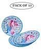 Shopping Time Unicorn Paper Plate Pack of 10 - Blue Pink