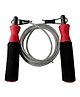 Wasan Steel Wire Adjustable Skipping Rope - Red Black