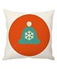StyBuzz Cushion Cover Snow Cap Print - Orange White