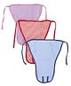 Ohms Nappies With Velcro Medium Pack Of 3 - Red Blue