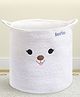 Bonfino Adorable Puppy Braided Laundry Bag  -White