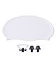 Toyshine Swim Combo - Durable Silicone Swimming Cap - White with Black Ear Buds and Nose Clip Set SSTP