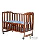 Arcedo  Crest Wooden Baby Cot Walnut - Brown