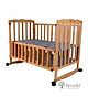Arcedo  Crest Wooden Baby Cot Natural - Light Brown