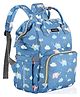 PACKNBUY Diaper Bag Backpack Elephant Print Baby Travel and Storage Bag - Blue