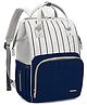 PACKNBUY Diaper Bag Backpack Stylish Stripe Pattern Baby Travel Bag  Dark Blue