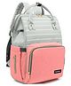 PACKNBUY Diaper Bag Backpack Stylish Stripe Pattern  Pink Grey