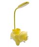 Crackles Cute Animal Table Lamp Rechargeable Desk Lamp with Pen Holder Phone Stand Study Desk Light for Study Room Home Office (Color and Design May vary)