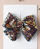 Knotty Ribbons Sequin Embellished Bow On Alligator Hair Clip - Bronze
