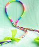 CHOKO Tie Down Beaded & Braided Hair Band With Alphabet Rope Lace Accent - Multi Coloure