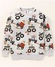 TONYBOY Full Sleeves All Over Vehicle & Tractor Printed Sweatshirt - Grey