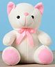 Playtoons Bear Soft Toy White and Pink - Length 15 cm