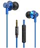 pTron Pride Lite In Ear Wired Headphones with in line Mic - Blue