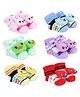 KRITIU Booties Bunny Applique Pack of 6 - Multicolour