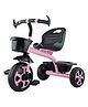 JoyRide Stylish Sports Trike Push & Plug Baby Trike with 2 Storage Basket Pink