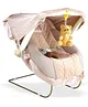 JoyRide Multipurpose Musical Carry Cot Bouncer Rocker with Mosquito Net - Beige 