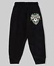 KAVEE 100% Cotton Biowashed Full Length Soccer Printed Lounge Pant - Black
