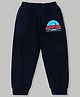 KAVEE 100% Cotton Biowashed Full Length Car Print Lounge Pant  - Navy Blue