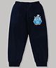 KAVEE 100% Cotton Biowashed Monster Placement Printed Lounge Pants - Navy Blue