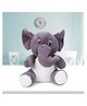 Toyingly cute baby sitting elephant stuffed soft toy grey - Height 28 cm