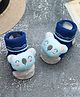 Yellow Bee Stuffed Koala Detail Anti Skid Socks - Navy Blue