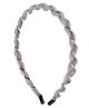 Yellow Bee Elegant Twisted Cross Hairband - Grey