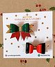 NYRA DESIGN STUDIO Set Of 2 Christmas Theme Layered Bow Embellished Hair Clips - Red & Green