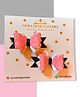 NYRA DESIGN STUDIO Set Of 2 Layered Glitter Bow Embellished Hair Clips - Pink & White