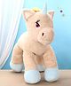 LuvU Unicorn Soft Toy with Embroidery Eyes Cream - Length 73 cm