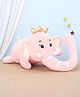 LuvU Lying Baby Elephant Soft Toy Pink - Length 36 cm