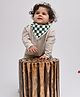 THEONI Organic Muslin Bandana Bibs Racing Checks Bibs - Dark Green