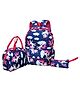 Happile School Bag Blue 20 L School Bag 3 Pcs Combo Set Blue - Height 16.5 Inches