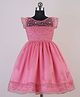 HEYKIDOO Mega Sleeves Flower Embroidered Party Dress - Pink