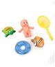 Rising Step Chu Chu Pool Theme Squeeze Toys (Color & Design May Vary) - 5 Pieces