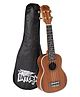 Intern INT-UK01 Soprano Ukulele with Bag - Black