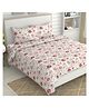 Haus & Kinder 100% Cotton Modern Heritage Bedsheet with 2 Pillow covers -Red