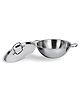 USHA SHRIRAM Triply Stainless Steel Kadai with Lid - Silver