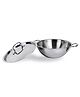 USHA SHRIRAM Triply Stainless Steel Kadai with Lid - Silver