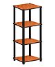 USHA SHRIRAM 4-Tier Side Table Teak Natural Wood - Brown Black