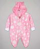 The Sandbox Clothing Co Full Sleeves Abstract Polka Dots Design Footed & Hooded Romper - Pink