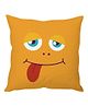 Stybuzz Cartoon Smiley Print Cushion Cover - Orange