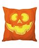 Stybuzz Halloween Face Cushion Cover - Orange And Yellow